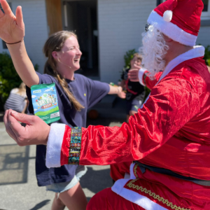 Family Xmas BBQ - Abbe and Santa