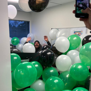 300 Balloons for Tim's Birthday